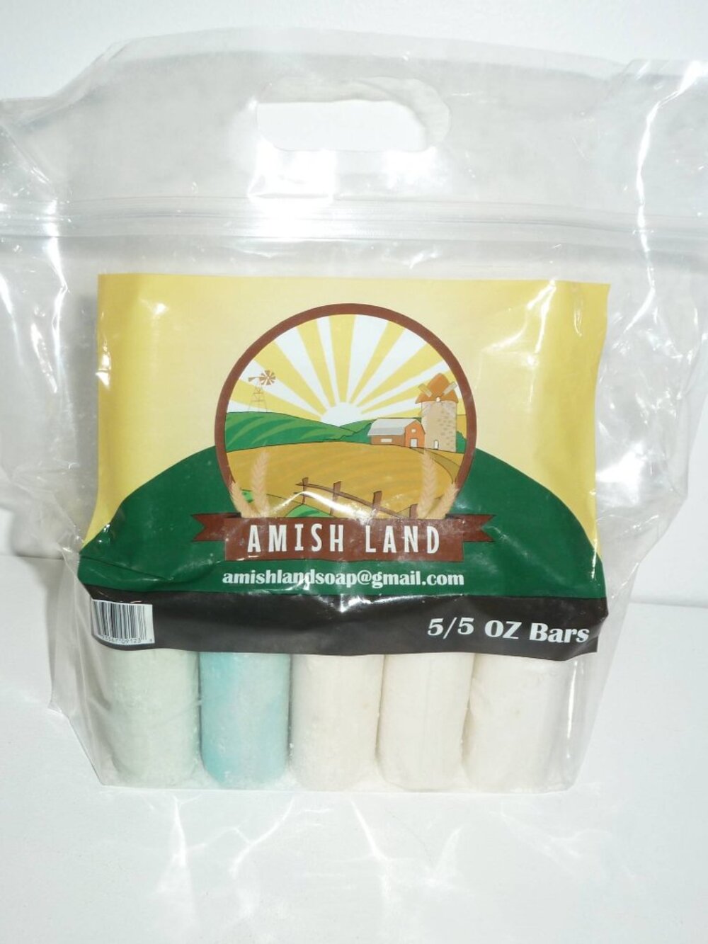 Amish Land Bar Soap - 5 / 5 Oz Bars - Factory Sealed